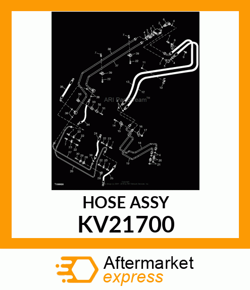 Spare part KV21700 + HOSE, HYDRAULIC