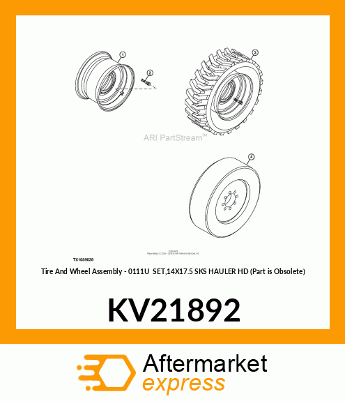 TIRES 14X17.5 GDY HD2000III KV21892