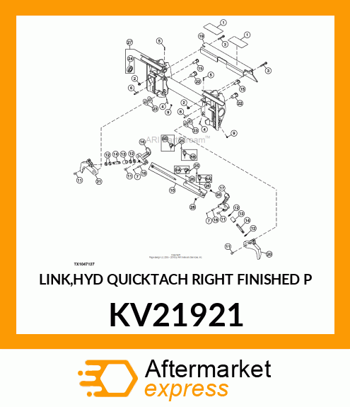 LINK,HYD QUICKTACH RIGHT FINISHED P KV21921