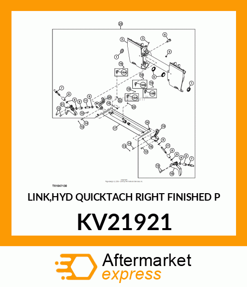 LINK,HYD QUICKTACH RIGHT FINISHED P KV21921