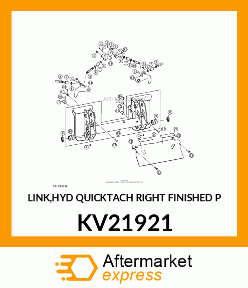 LINK,HYD QUICKTACH RIGHT FINISHED P KV21921