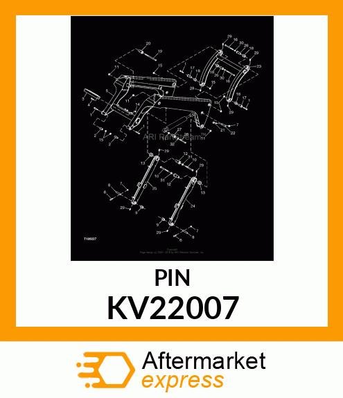 PIN, TILT CYL BASE END KV22007