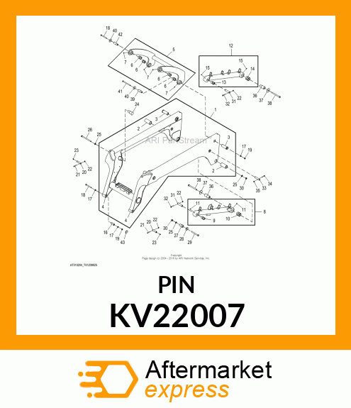 PIN, TILT CYL BASE END KV22007