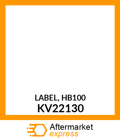 LABEL, HB100 KV22130