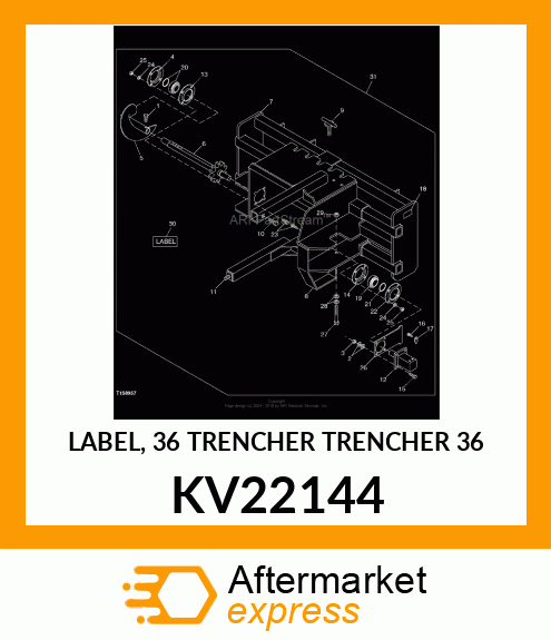 LABEL, 36 TRENCHER TRENCHER 36 KV22144