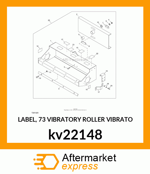 LABEL, 73 VIBRATORY ROLLER VIBRATO kv22148