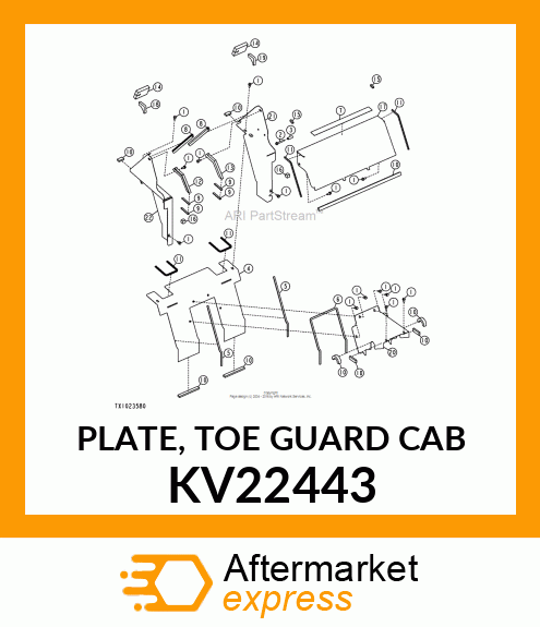 PLATE, TOE GUARD (CAB) KV22443