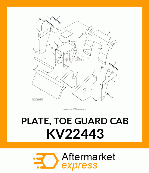 PLATE, TOE GUARD (CAB) KV22443