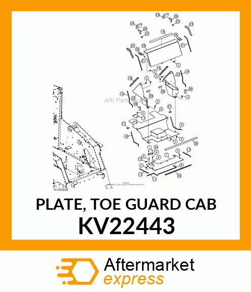 PLATE, TOE GUARD (CAB) KV22443