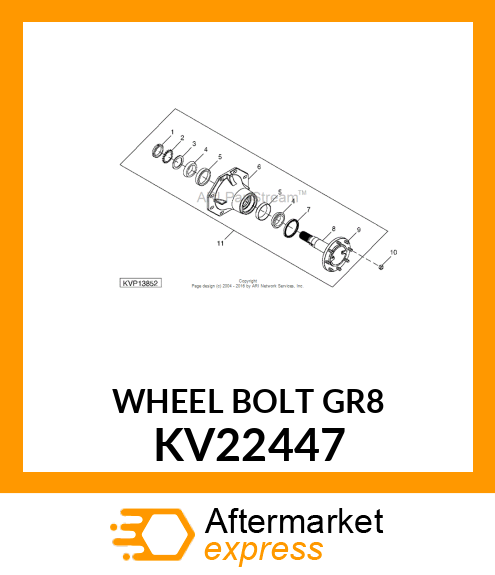 STUD, AXLE WHEEL, 5/8 KV22447