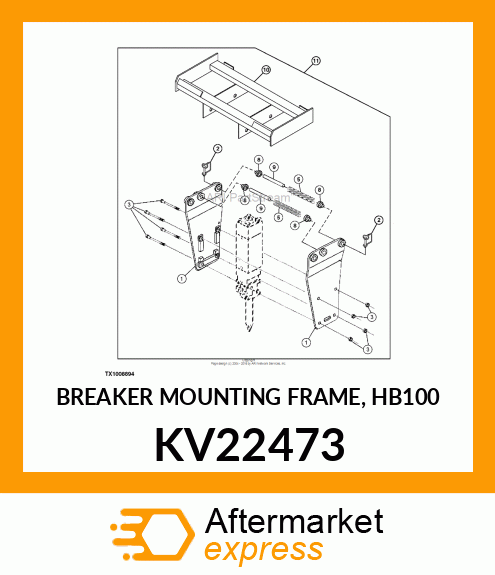 BREAKER MOUNTING FRAME, HB100 KV22473