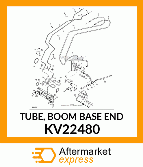 TUBE, BOOM BASE END KV22480