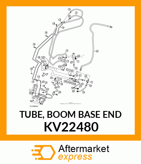 TUBE, BOOM BASE END KV22480