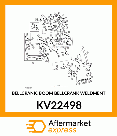 BELLCRANK, BOOM BELLCRANK WELDMENT KV22498