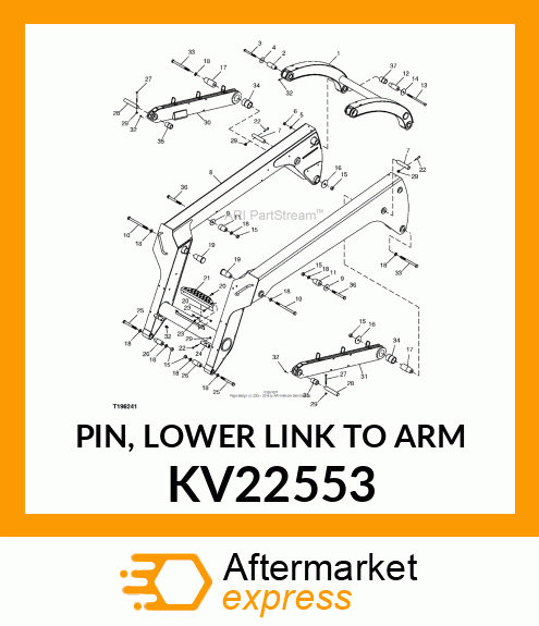 PIN, LOWER LINK TO ARM KV22553