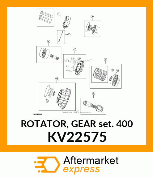 ROTATOR, GEAR SET 400 KV22575