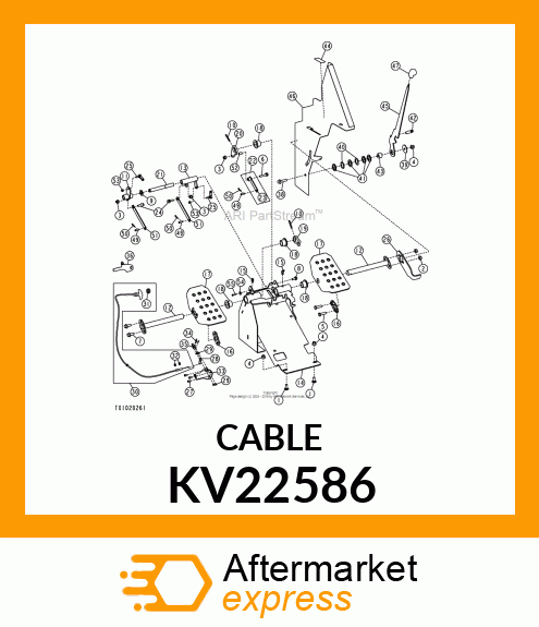 CABLE CONTROL CABLE, CONTROL KV22586