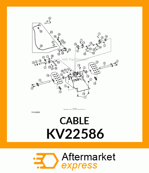 CABLE CONTROL CABLE, CONTROL KV22586