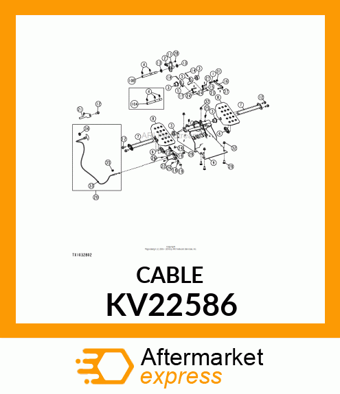 CABLE CONTROL CABLE, CONTROL KV22586