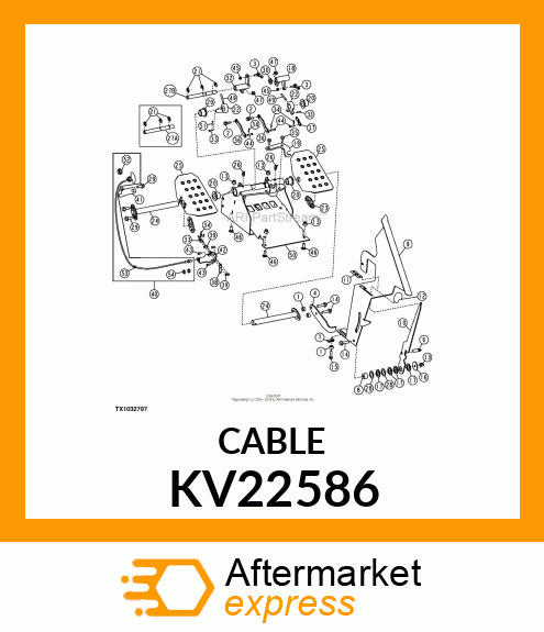 CABLE CONTROL CABLE, CONTROL KV22586