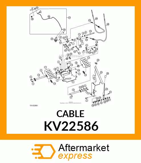 CABLE CONTROL CABLE, CONTROL KV22586