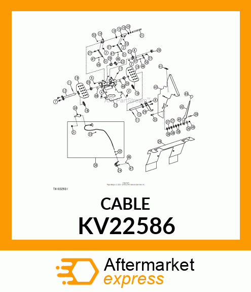 CABLE CONTROL CABLE, CONTROL KV22586