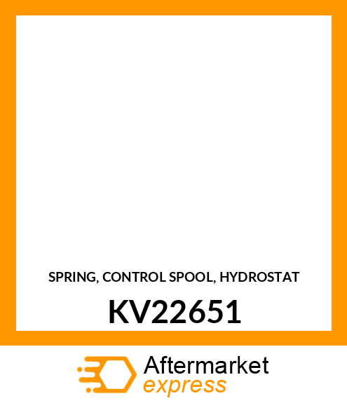 SPRING, CONTROL SPOOL, HYDROSTAT KV22651