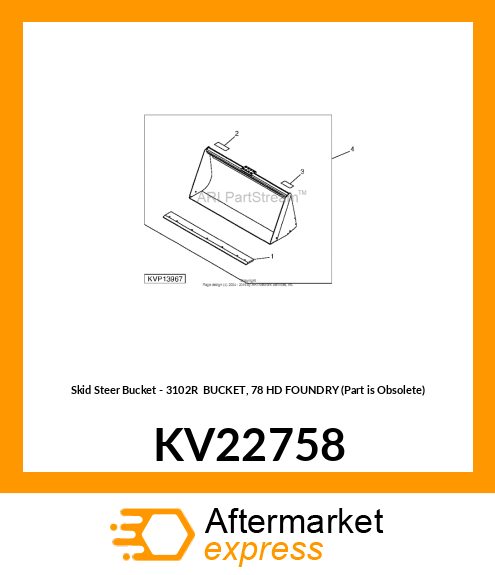 BUCKET, 78" HD FOUNDRY KV22758