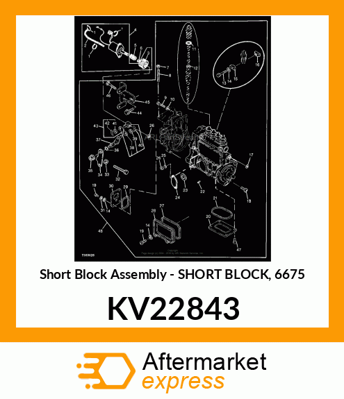 Short Block Assembly - SHORT BLOCK, 6675 KV22843