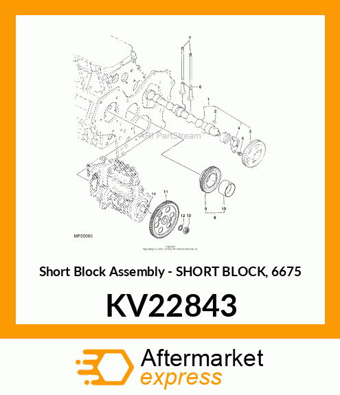 Short Block Assembly - SHORT BLOCK, 6675 KV22843