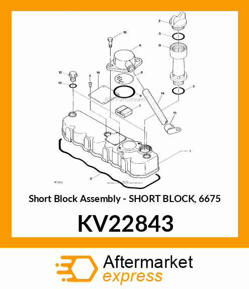 Short Block Assembly - SHORT BLOCK, 6675 KV22843