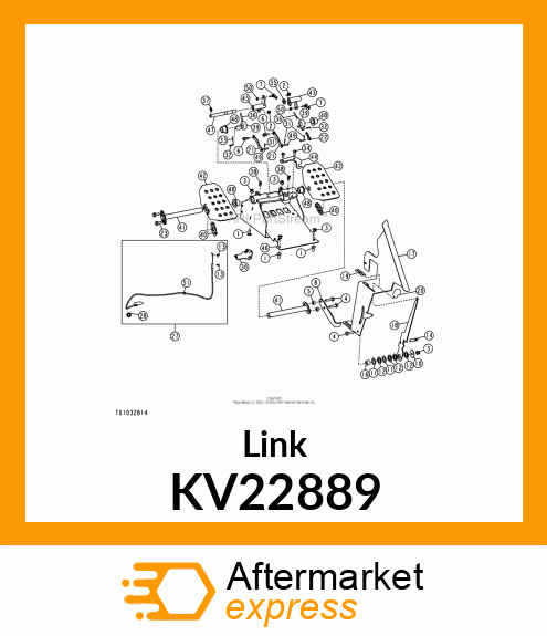 LOWER LINK WELDMENT, RIGHT 260 270 KV22889