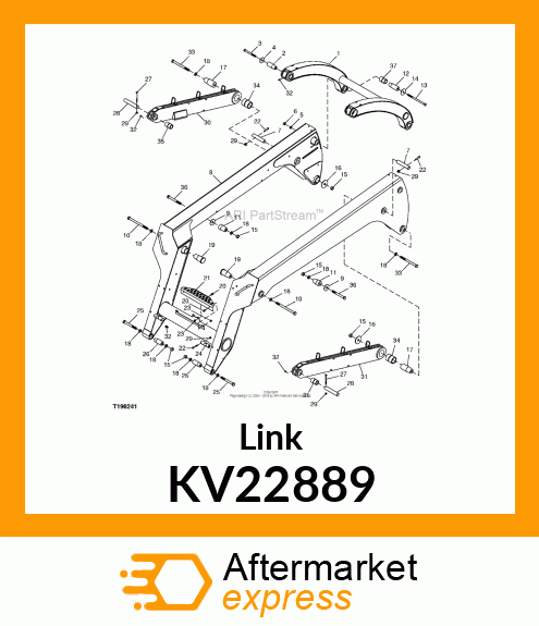 LOWER LINK WELDMENT, RIGHT 260 270 KV22889