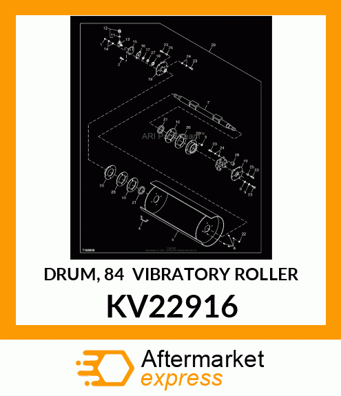 DRUM, 84 VIBRATORY ROLLER KV22916