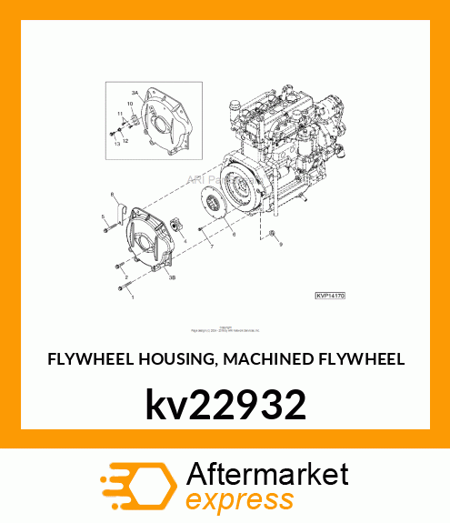 FLYWHEEL HOUSING, MACHINED FLYWHEEL kv22932