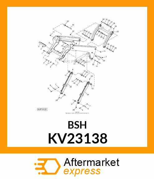 BUSHING BUSHING, FRAME END KV23138