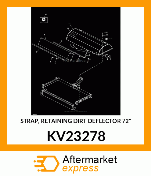 STRAP, RETAINING DIRT DEFLECTOR 72" KV23278