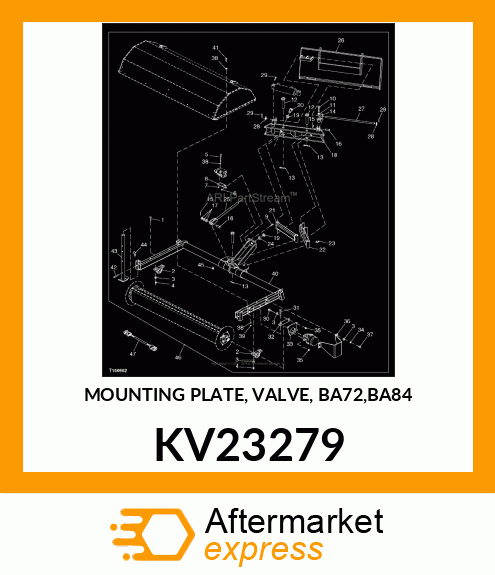 MOUNTING PLATE, VALVE, BA72,BA84 KV23279