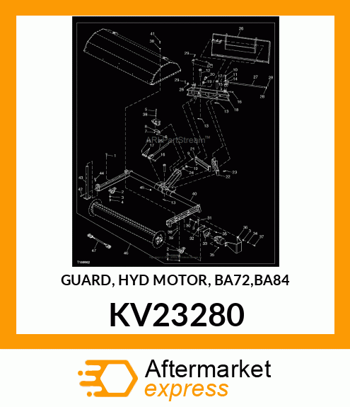 GUARD, HYD MOTOR, BA72,BA84 KV23280