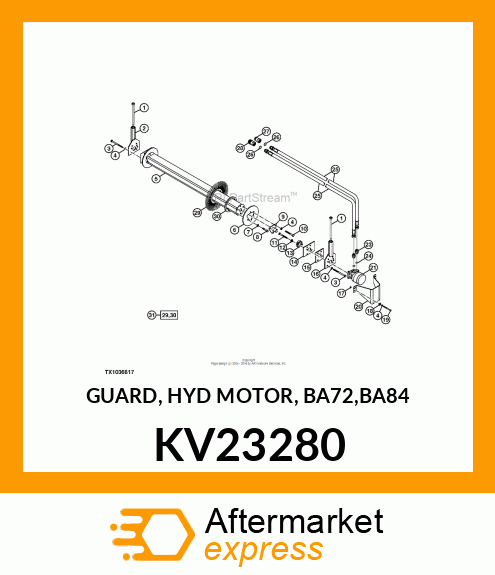 GUARD, HYD MOTOR, BA72,BA84 KV23280