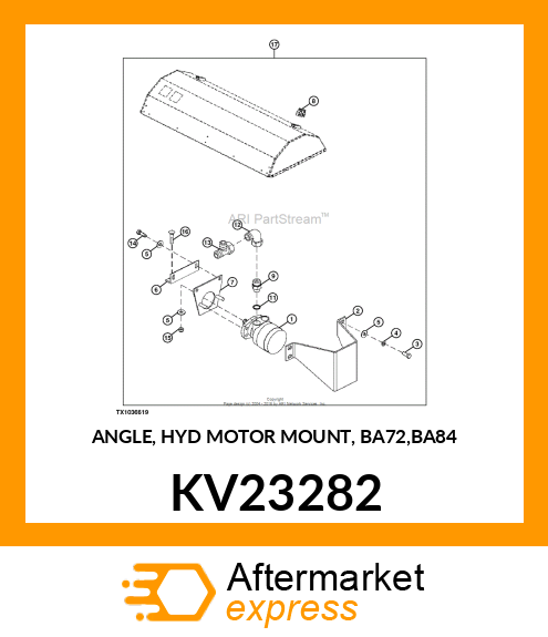 ANGLE, HYD MOTOR MOUNT, BA72,BA84 KV23282