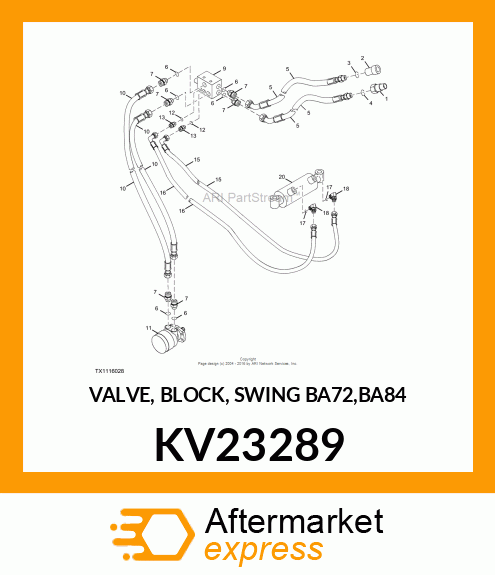 VALVE, BLOCK, SWING BA72,BA84 KV23289