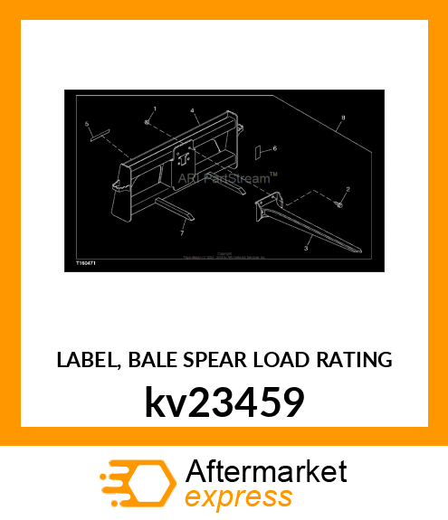 LABEL, BALE SPEAR LOAD RATING kv23459