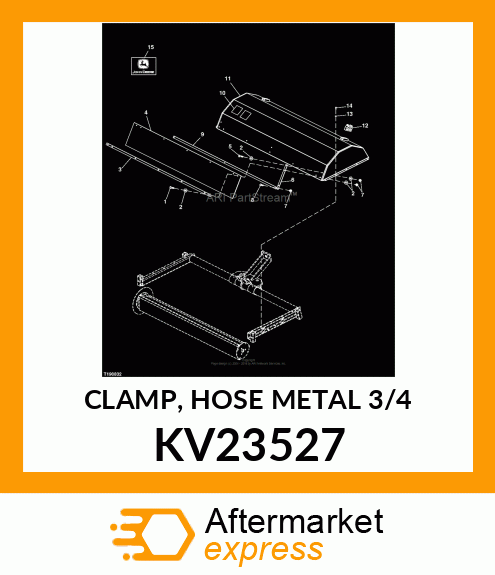 CLAMP, HOSE METAL 3/4 KV23527