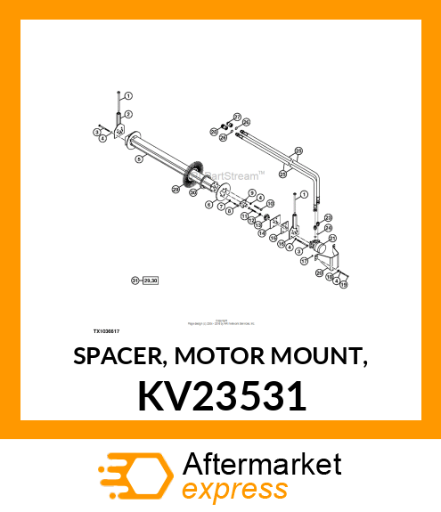 SPACER, MOTOR MOUNT, KV23531