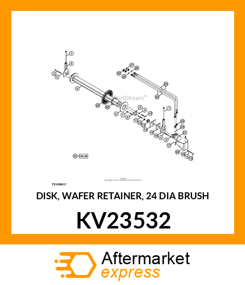 DISK, WAFER RETAINER, 24 DIA BRUSH KV23532