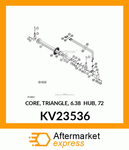 CORE, TRIANGLE, 6.38 HUB, 72 KV23536