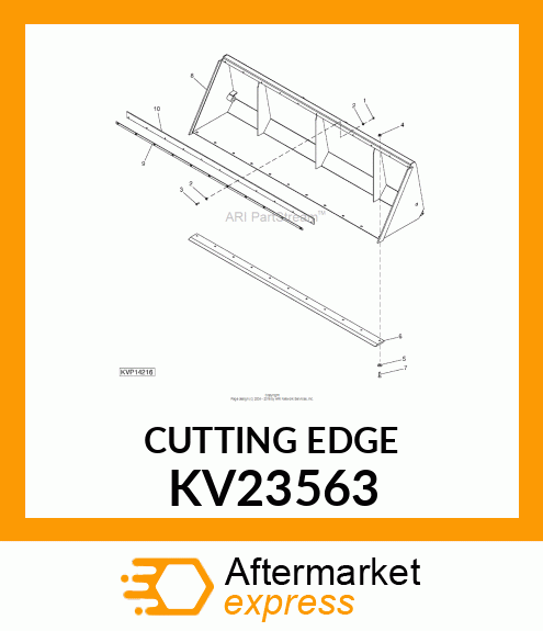 EDGE, BUCKET CUTTING, 1/2 X 4 X 84 KV23563