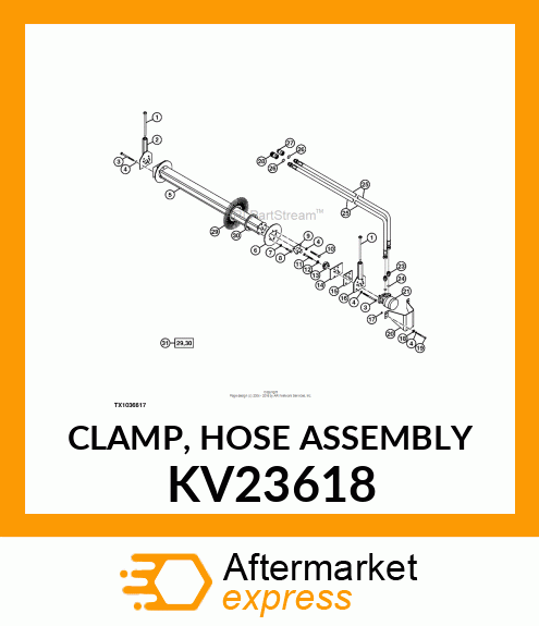 CLAMP, HOSE ASSEMBLY KV23618