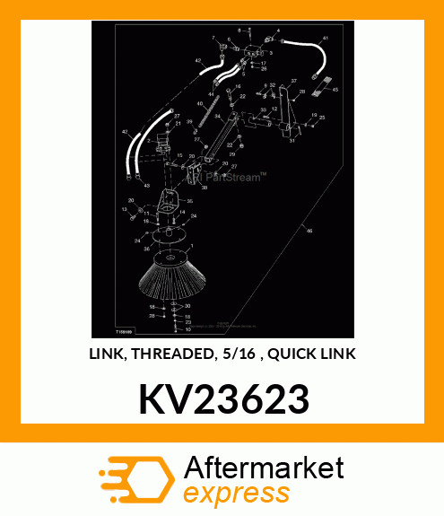 LINK, THREADED, 5/16 , QUICK LINK KV23623